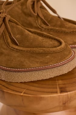 Flat suede derbies ORELIA;${refinementColor}