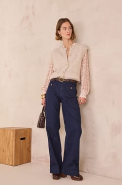 POLKA sleeveless cardigan;${refinementColor}