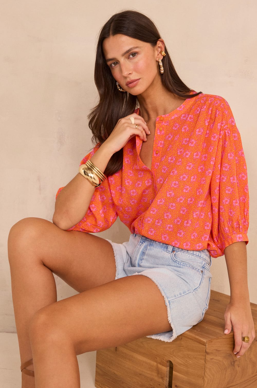 Ba shorts aus Baumwolle ROAN;${refinementColor}