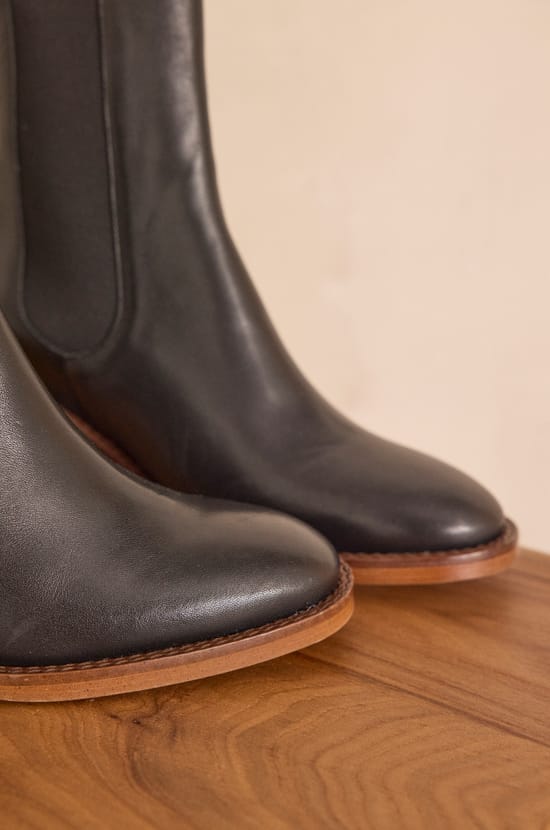 VALENTINA leather boots;${refinementColor}