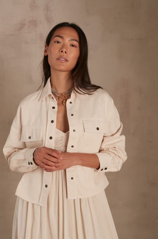 CLARA denim shirt;${refinementColor}