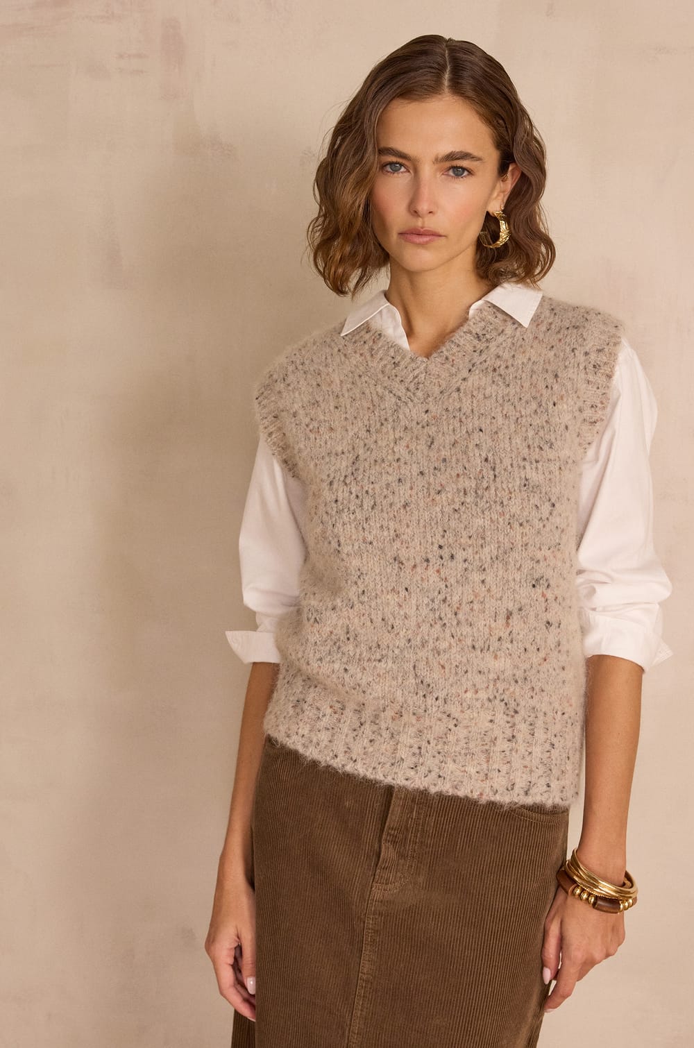 BERNICE sleeveless alpaca jumper;${refinementColor}