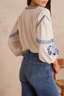 Blouse SALLY en coton brod&eacute;e;${refinementColor}