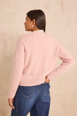 ALAN long sleeve mixed wool sweater;${refinementColor}