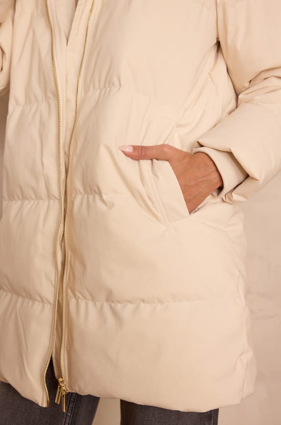 DINA mid-length puffer jacket;${refinementColor}