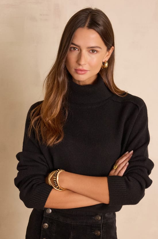 CELESTIN turtleneck jumper 100% wool;${refinementColor}