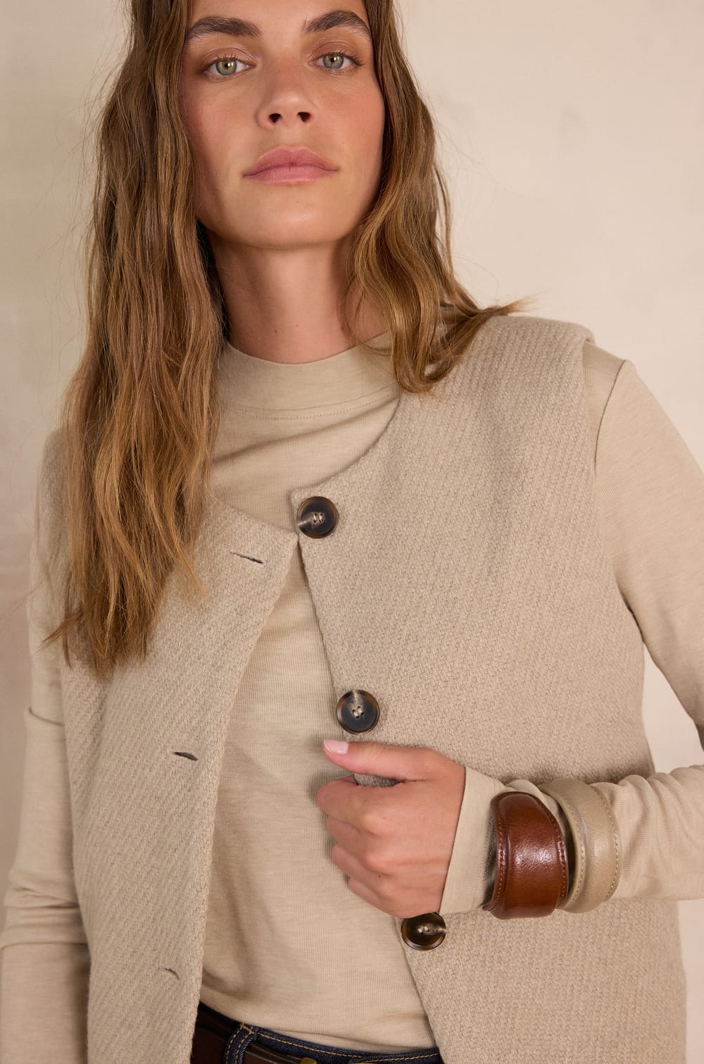 PAIGE fringed cardigan in wool;${refinementColor}