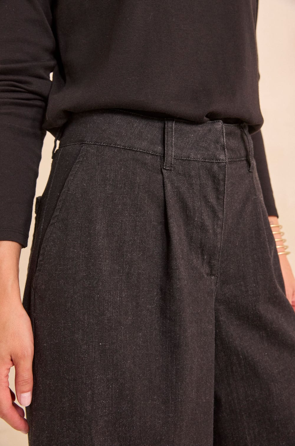 Jean wide leg cropped SYDNEY ;${refinementColor}