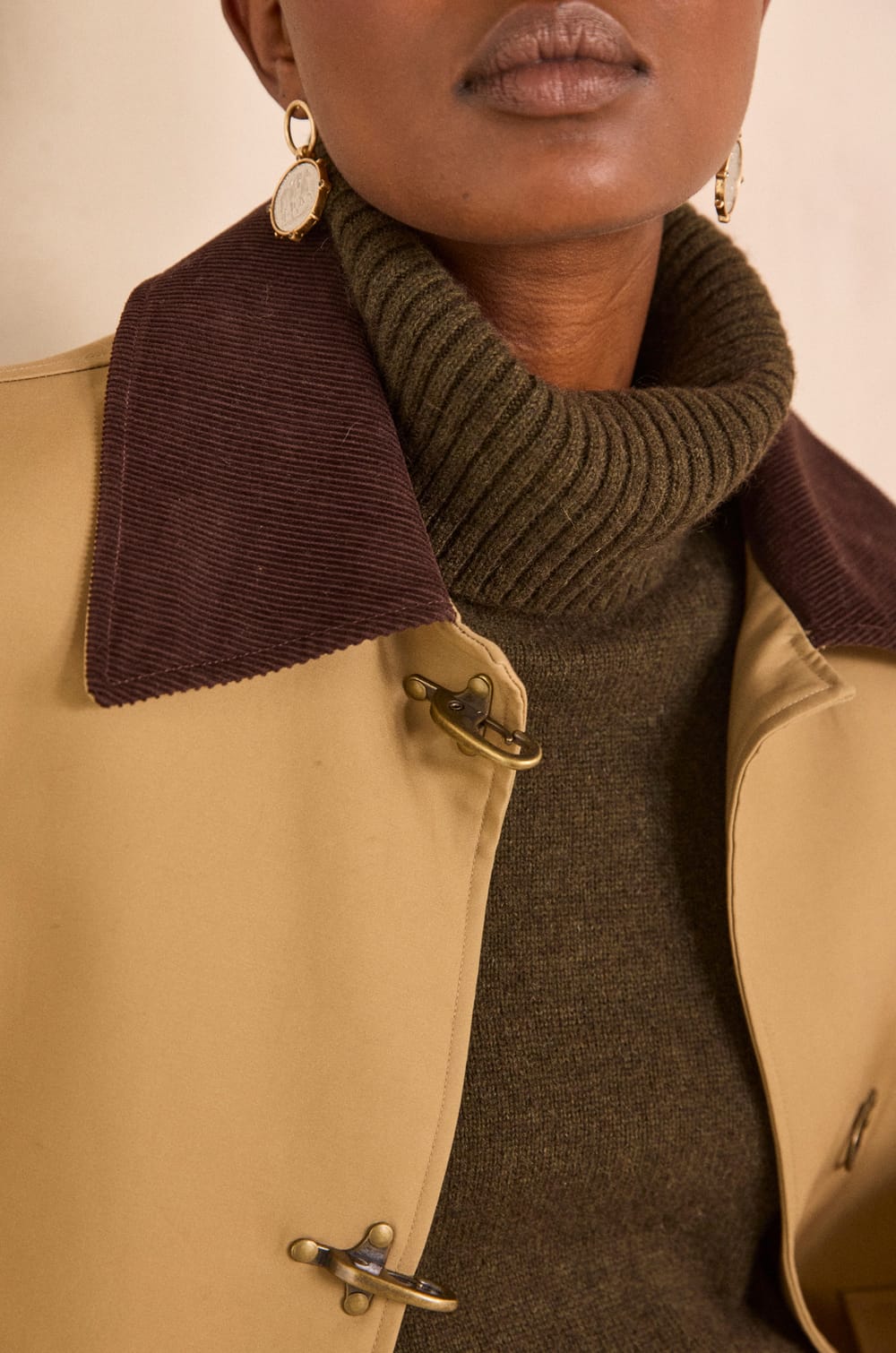 Long sleeve cotton parka CASEY;${refinementColor}