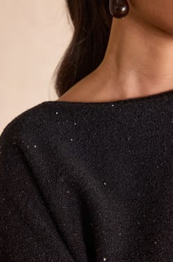 BLAKE bateau neck Jumper with sequins;${refinementColor}