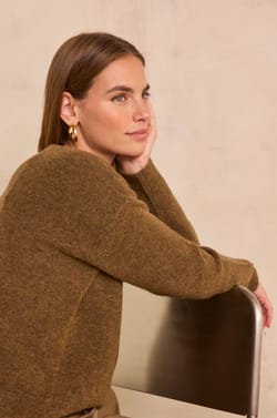 Alloyed wool long sleeve sweater ALESIO;${refinementColor}