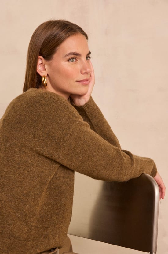 Alloyed wool long sleeve sweater ALESIO;${refinementColor}