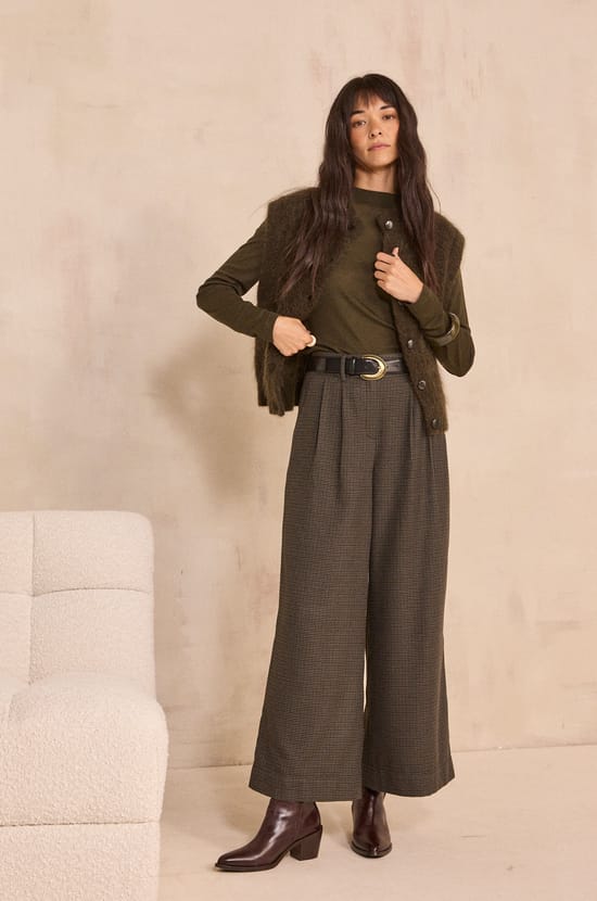 LIVIO Prince of Wales patterned trousers;${refinementColor}