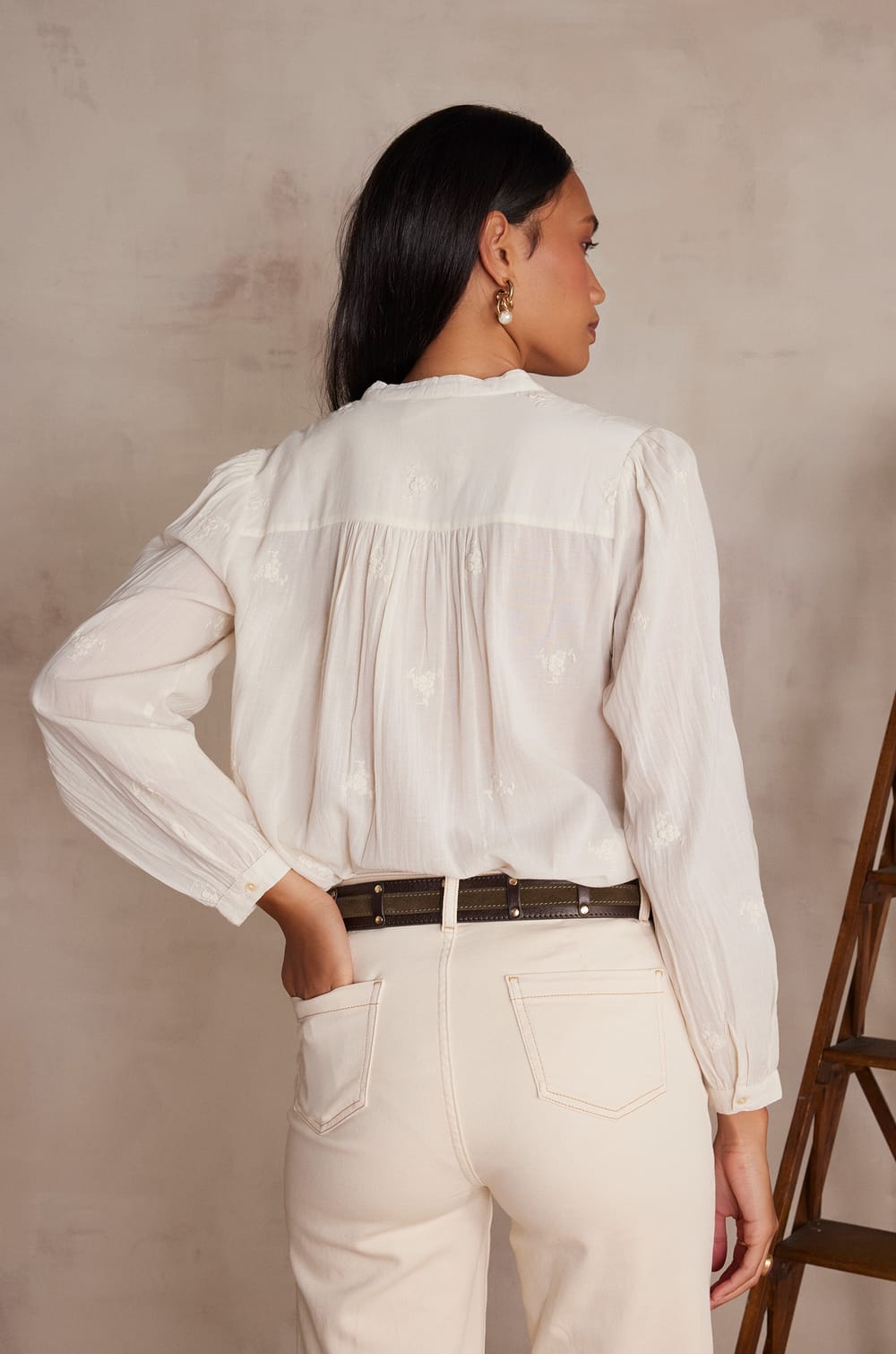 SANDRA cotton blouse;${refinementColor}