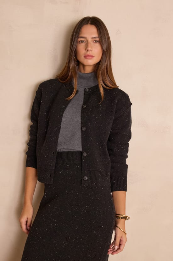 Cardigan BAWER 100% laine;${refinementColor}