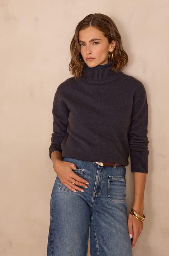 Pull col montant BEN en laine;${refinementColor}