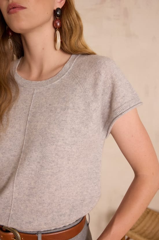 Pull SANS MANCHES BILL 100% cachemire;${refinementColor}