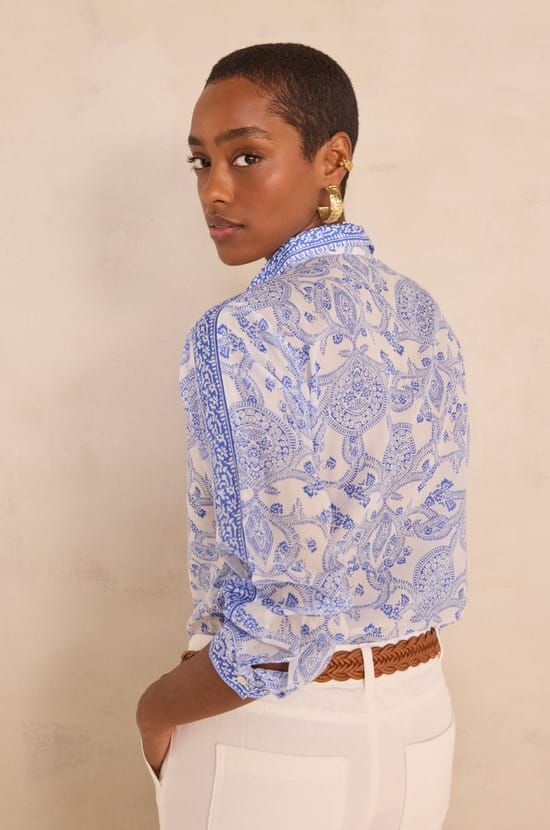 MATHILDE long sleeve printed shirt;${refinementColor}