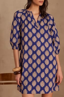 LEANA printed cotton dress;${refinementColor}