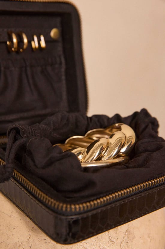 Bo&icirc;te &agrave; bijoux emboss&eacute;e en cuir LEON;${refinementColor}