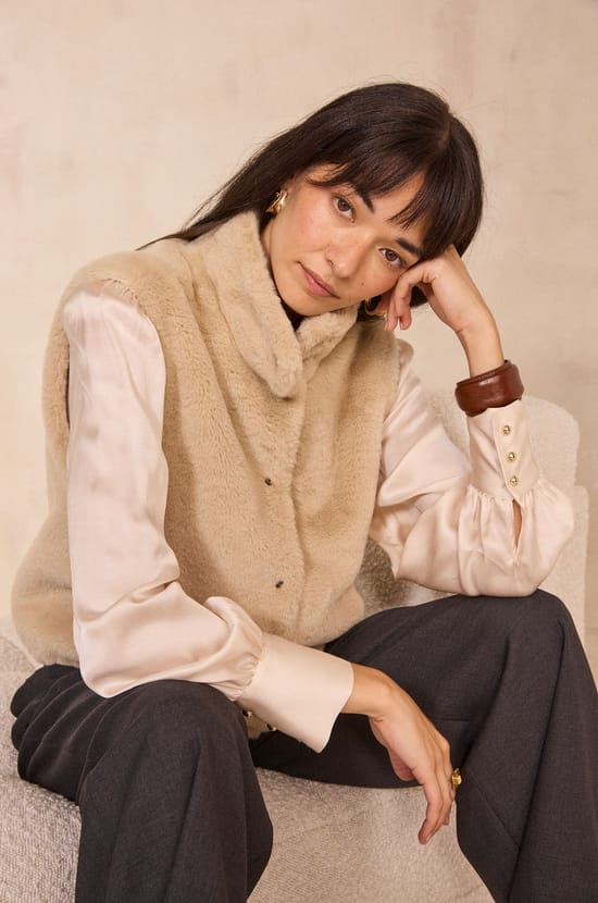 MADISSON satin blouse;${refinementColor}