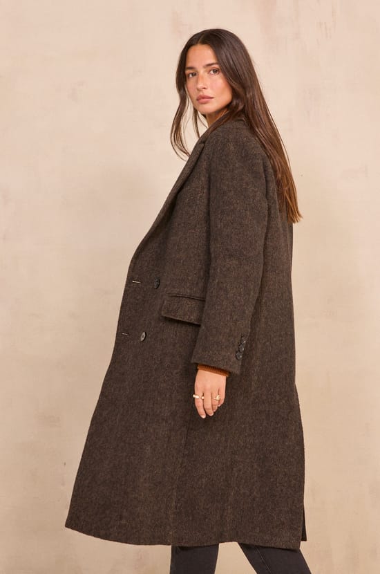 Long sleeve dense knit coat DJOVANNI;${refinementColor}