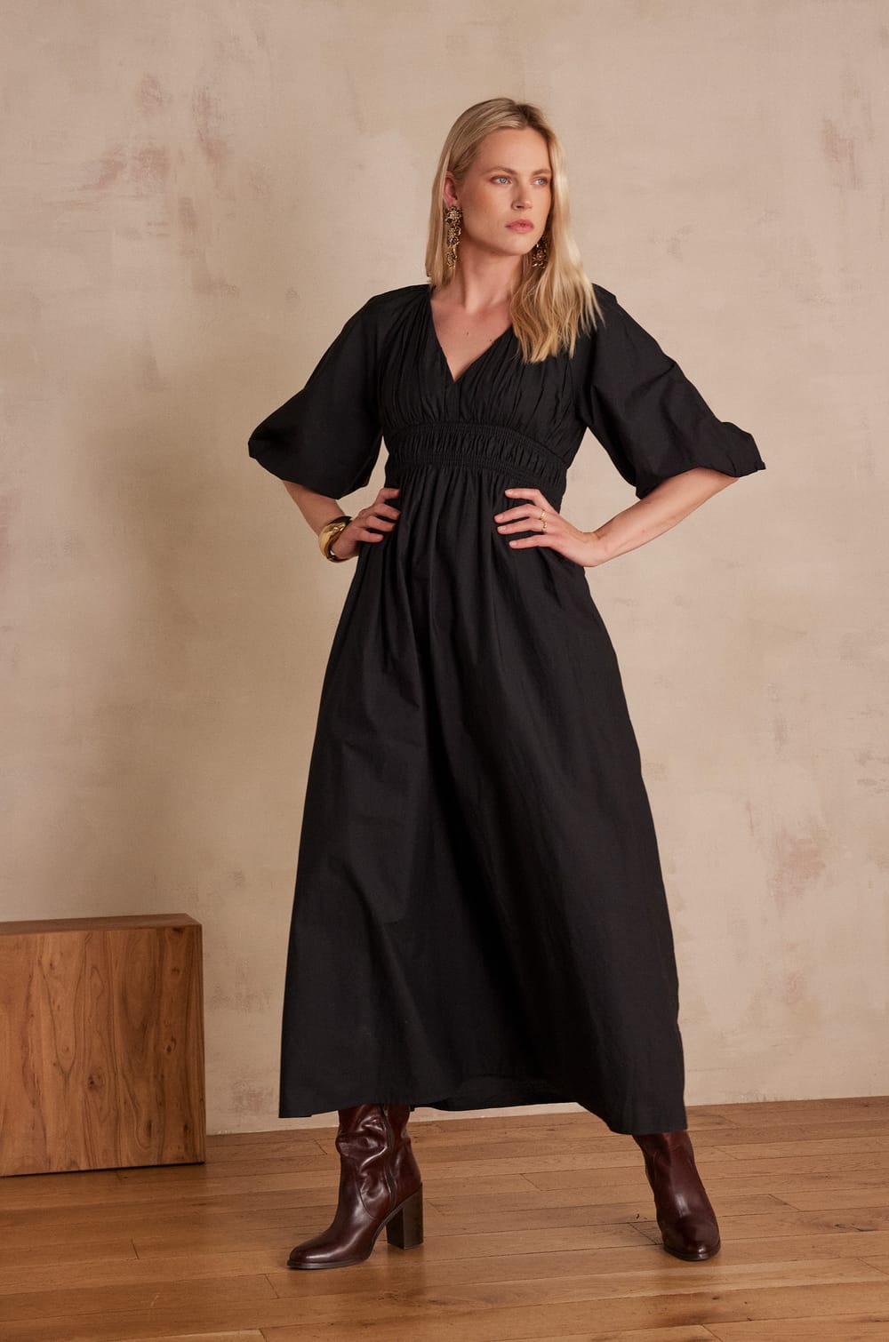 RAISON cotton dress;${refinementColor}
