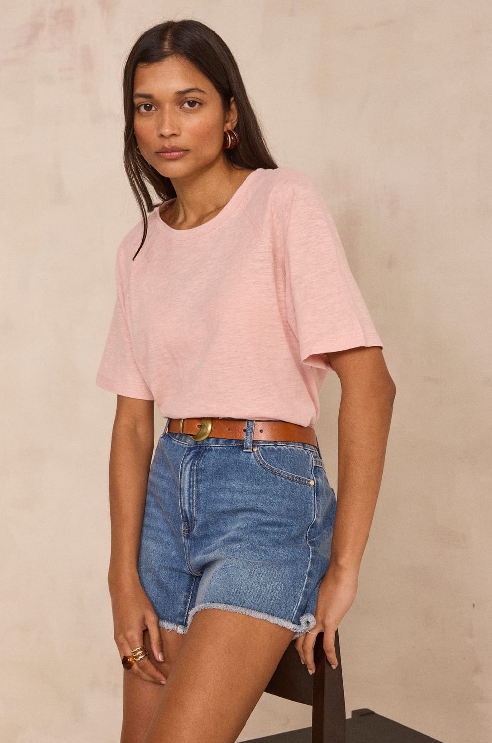 Unisex short sleeve t-shirt made of hemp and cotton INTENSE;${refinementColor}