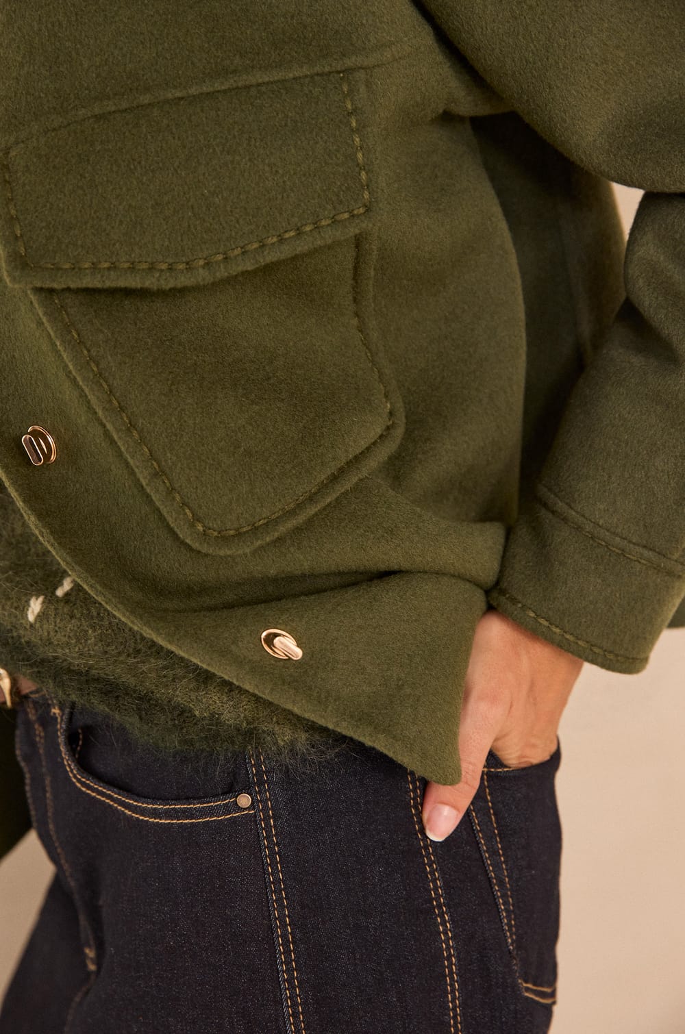 CLEA mixed wool jacket;${refinementColor}
