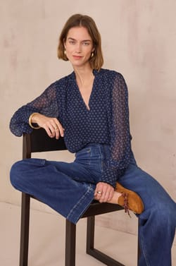 DORIANE floral patterned blouse;${refinementColor}