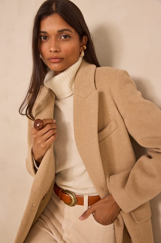 Long-sleeve wool coat CORENTIN;${refinementColor}