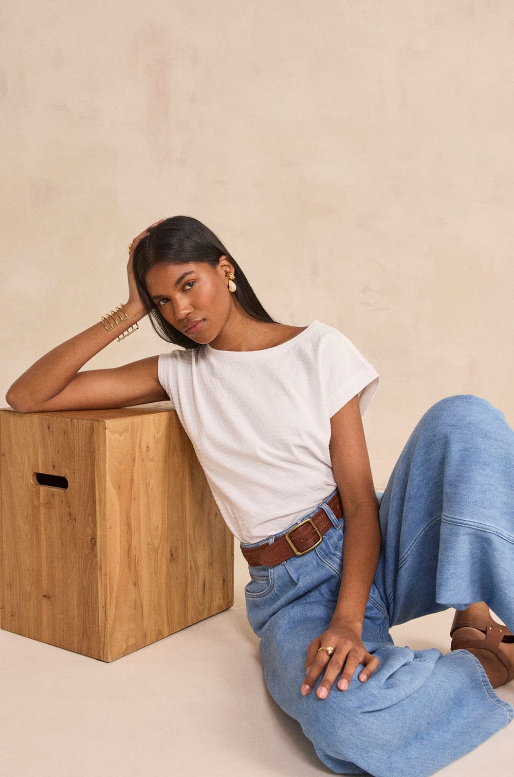 T-shirt &agrave; manches courtes en coton LIAM;${refinementColor}