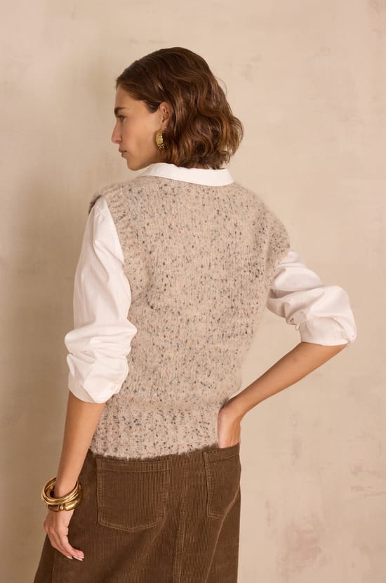 BERNICE sleeveless alpaca jumper;${refinementColor}