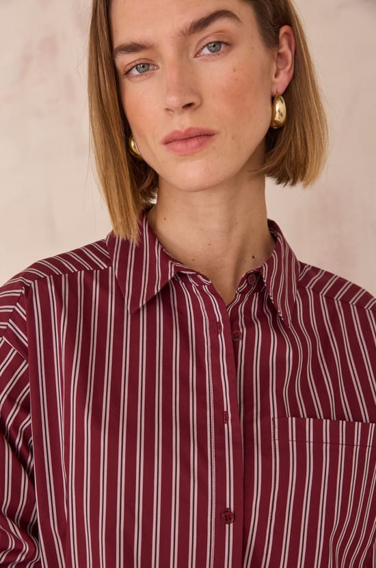 Chemise &agrave; rayures PASSY;${refinementColor}