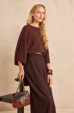 3/4 Sleeve Cashmere Sweater CODY;${refinementColor}