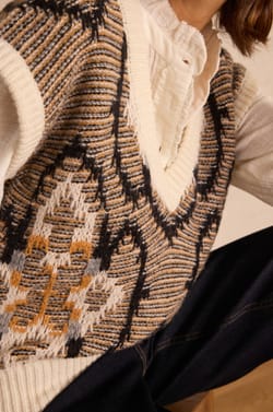 BLISS sleeveless jumper in wool;${refinementColor}