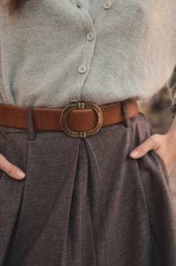 ELISE leather belt;${refinementColor}