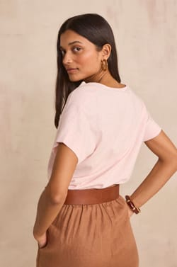 Pull &agrave; manches courtes en coton PRETTY;${refinementColor}