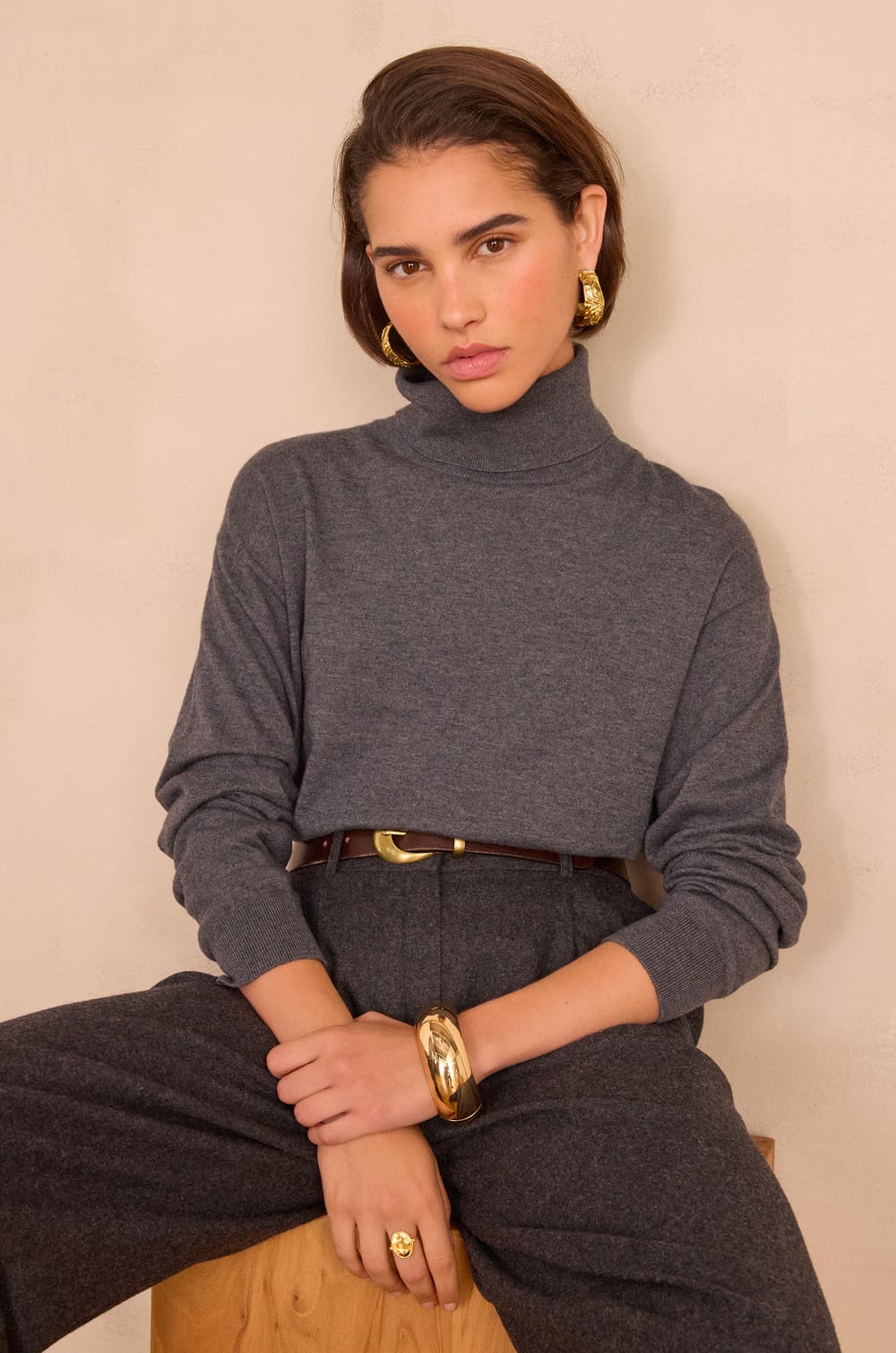 BRIAC wool turtleneck jumper;${refinementColor}