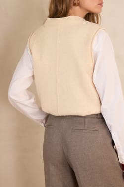 Pull sans manches BASILE en 100% laine;${refinementColor}