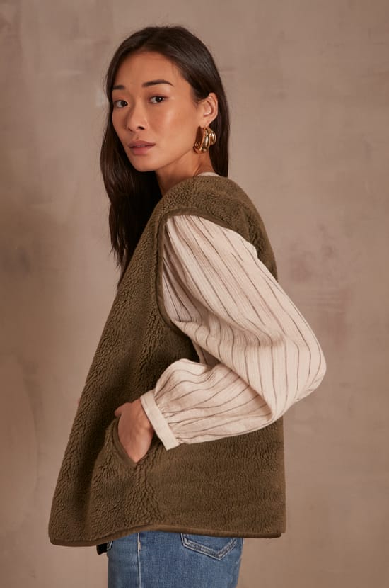 SABRINA sleeveless jacket PhotoZ | 1-2-3