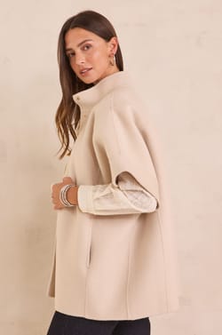 FORTUNE wool cape;${refinementColor}