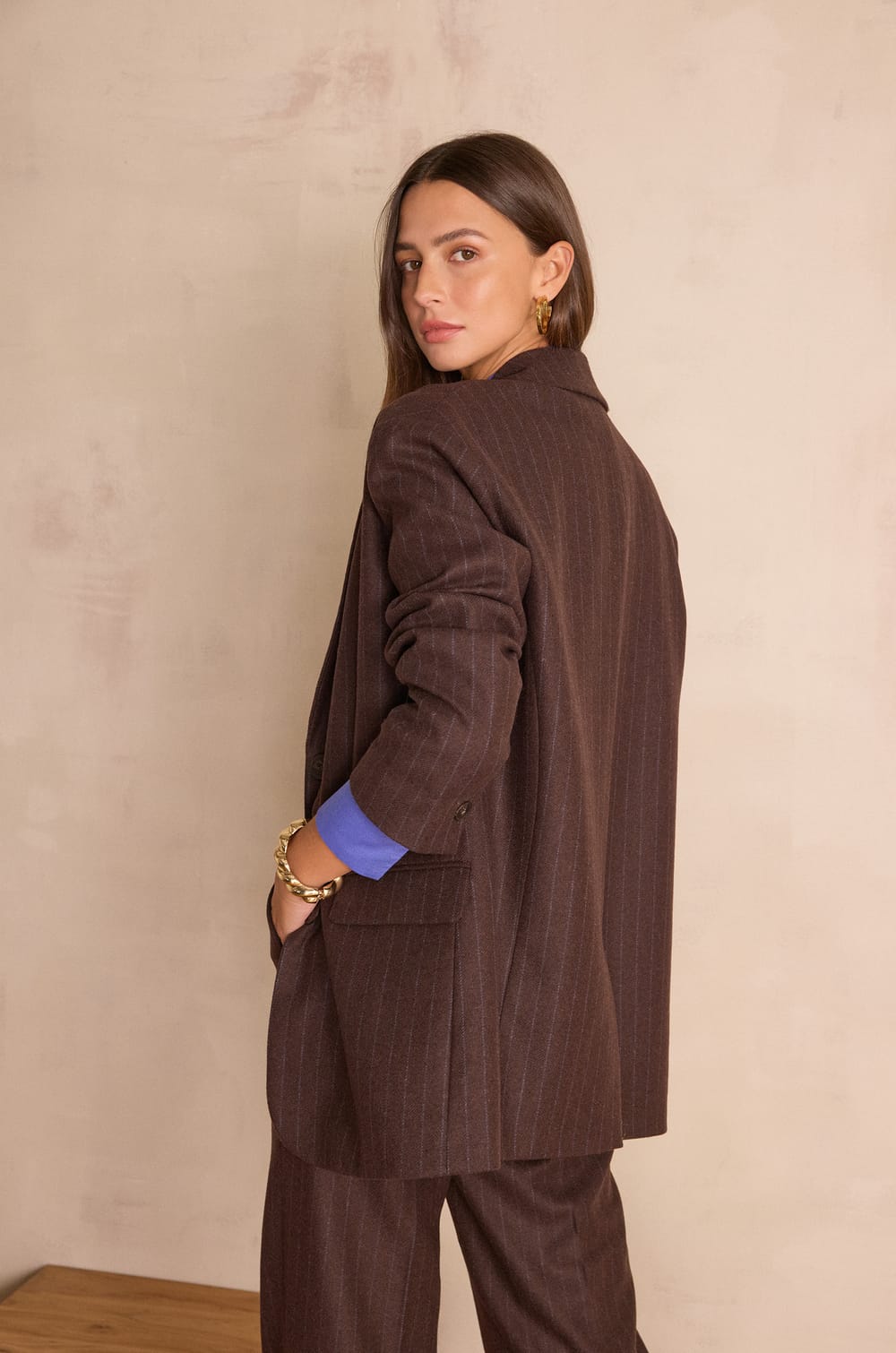 PARKER striped wool blazer;${refinementColor}