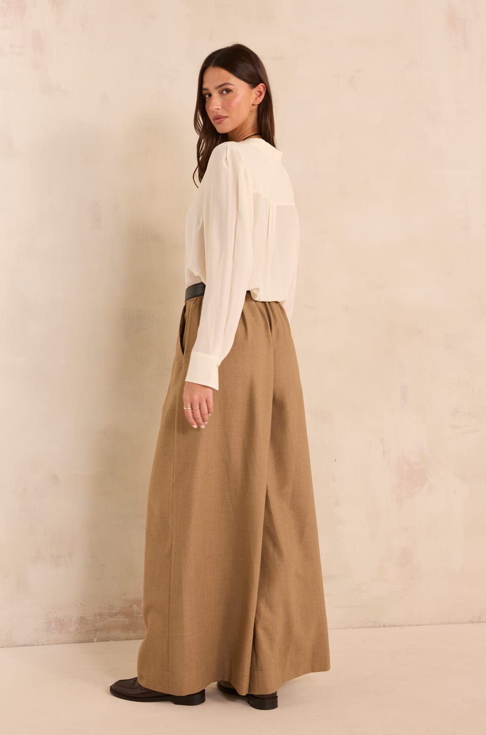 Loose-fitting cotton blend pants LUCE;${refinementColor}