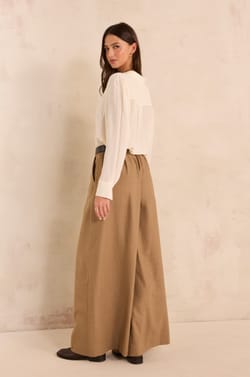Loose-fitting cotton blend pants LUCE;${refinementColor}