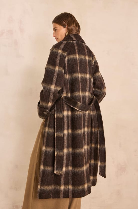Long sleeve dense knit coat DAREN;${refinementColor}
