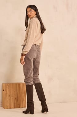 SABIL cotton velvet trousers;${refinementColor}