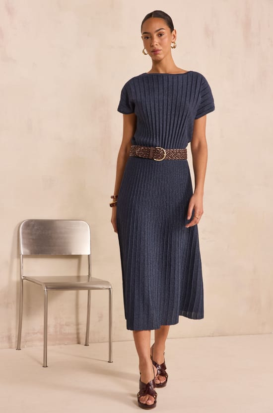 PERLA short sleeve sweater;${refinementColor}