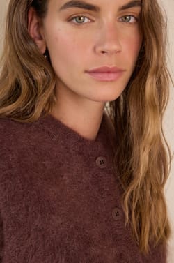 LOULOU sleeveless cardigan in mohair;${refinementColor}