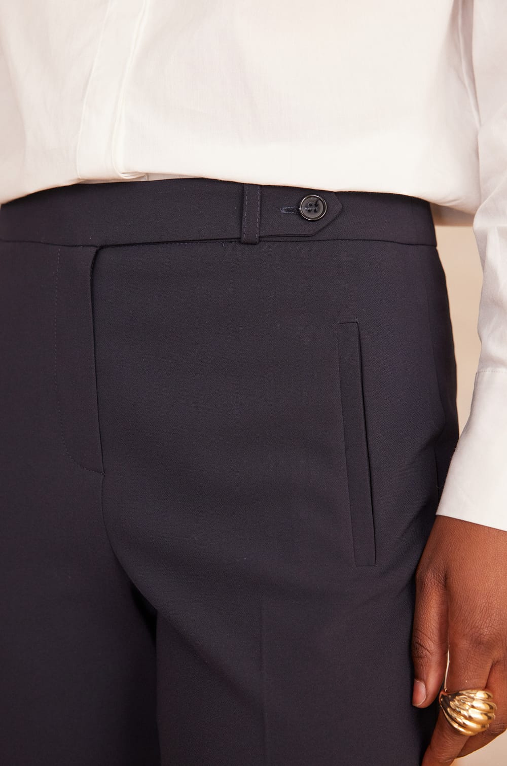 LARA cigarette tailored trousers;${refinementColor}